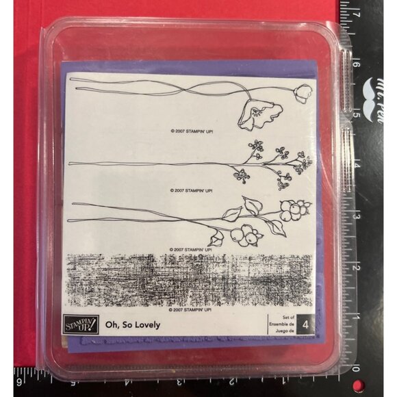 Stampin Up! Oh, So Lovely Wood Mounted Rubber Stamp Set 109499 - Picture 1 of 2